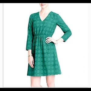 NWT J Crew emerald green eyelet dress